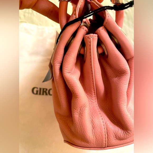 Gironacci Genuine Italian Leather Hobo Style Pink Purse - Picture 7 of 13